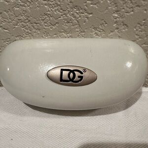 Dolce & Gabbana White Hardshell Sunglass Eyeglass Case